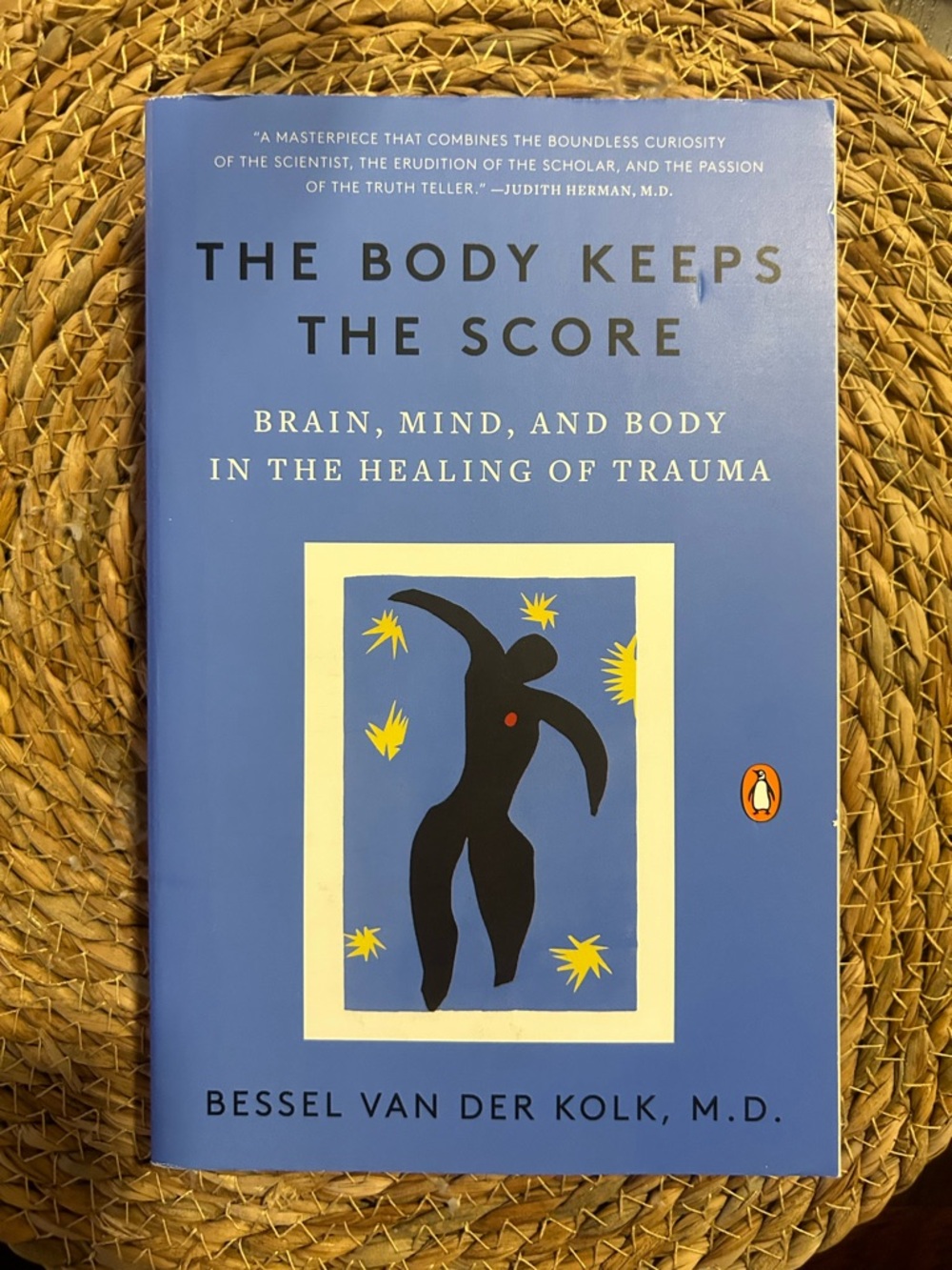 The Body Keeps the Score Blue Graphic Hardcover Book Cover